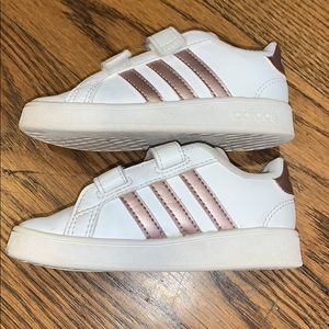 Adidas Pink Rose Gold Sneakers Toddler Girl 7